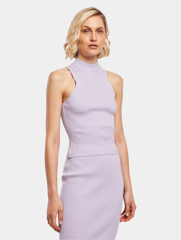 Ladies Short Rib Knit Turtleneck-0