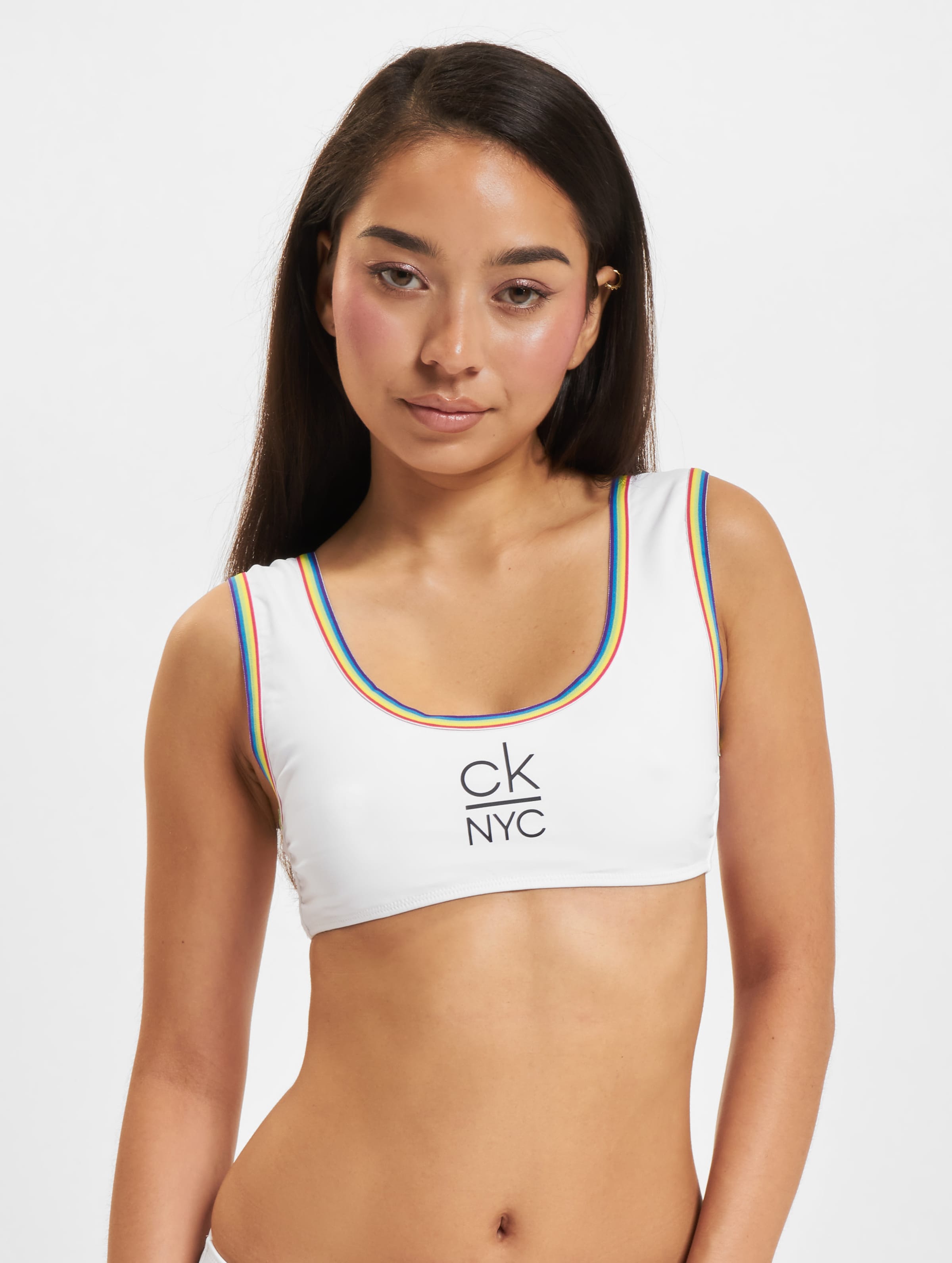 Calvin Klein NYC Bikini Top Frauen,Unisex op kleur wit, Maat S