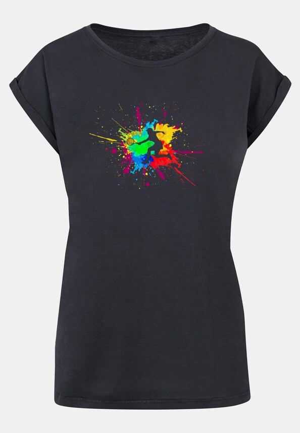 Ladies Color Splash Player Extended Shoulder Tee-4