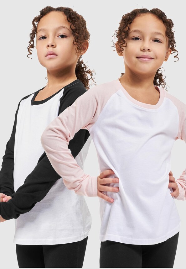 Girls Contrast Raglan -0