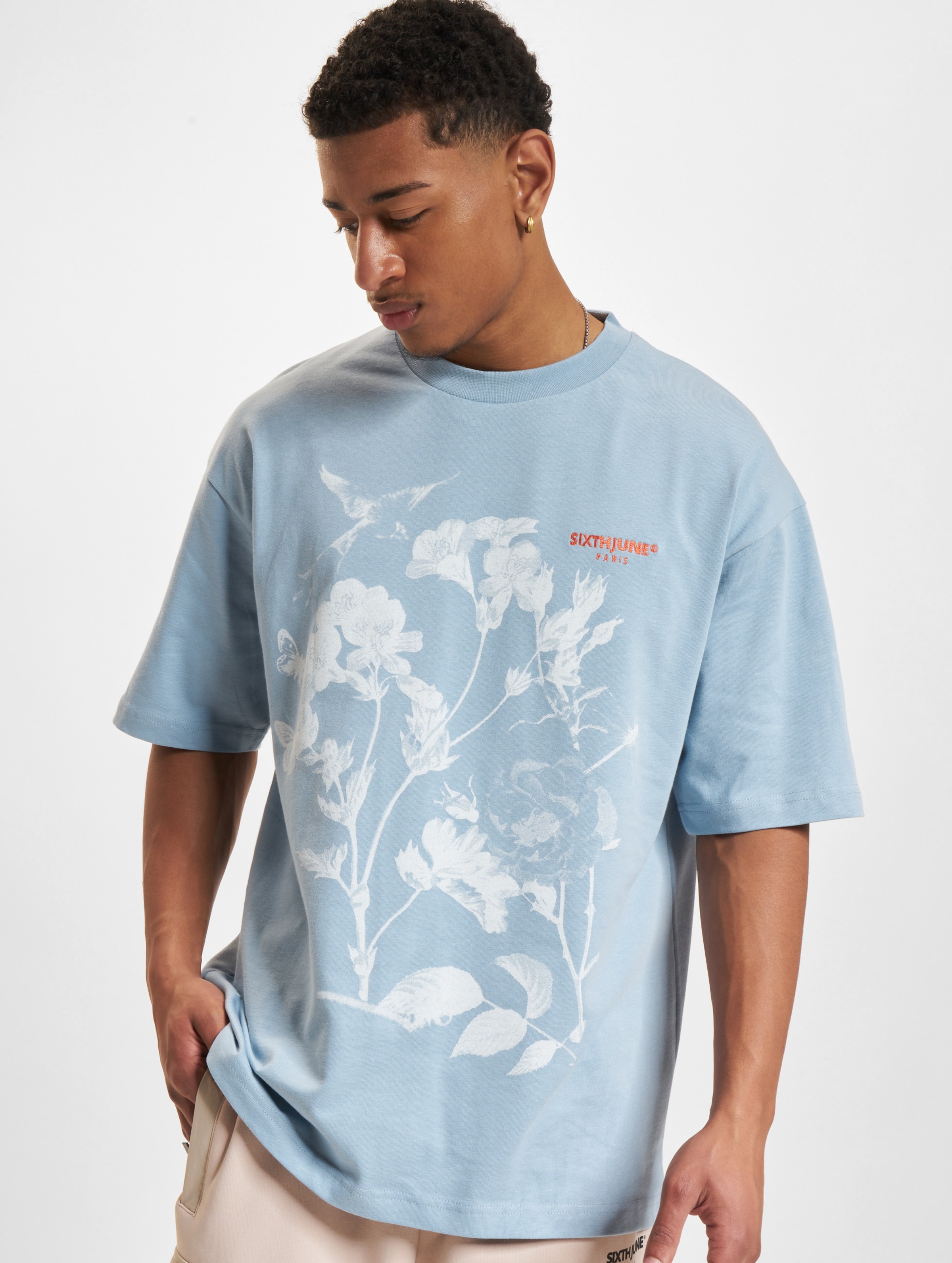 Sixth June Printed Oversized T-Shirts Männer,Unisex op kleur blauw, Maat L