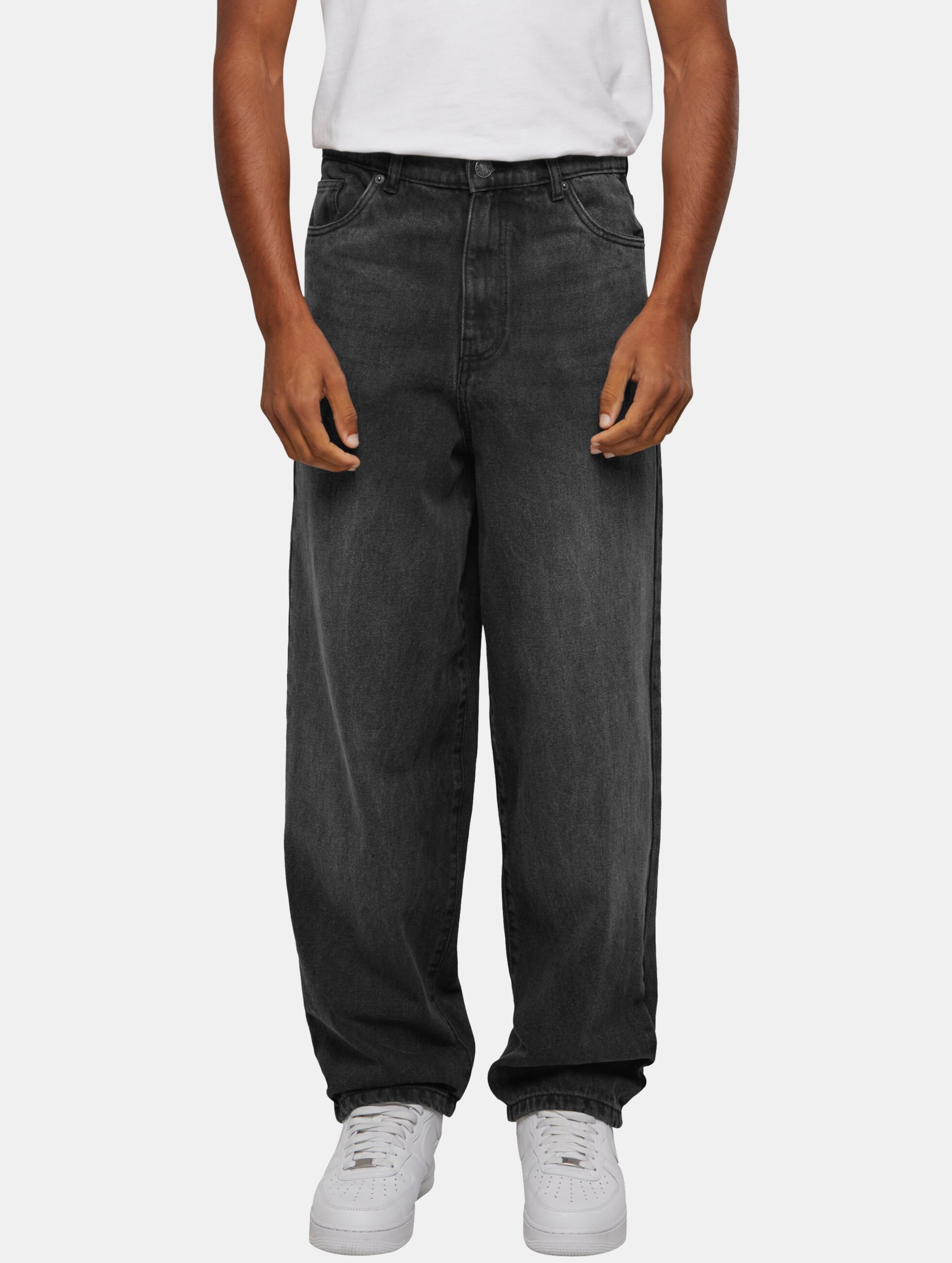 Urban Classics - Heavy Ounce Baggy Fit Jeans Wijde broek - Taille, 36 inch - Zwart