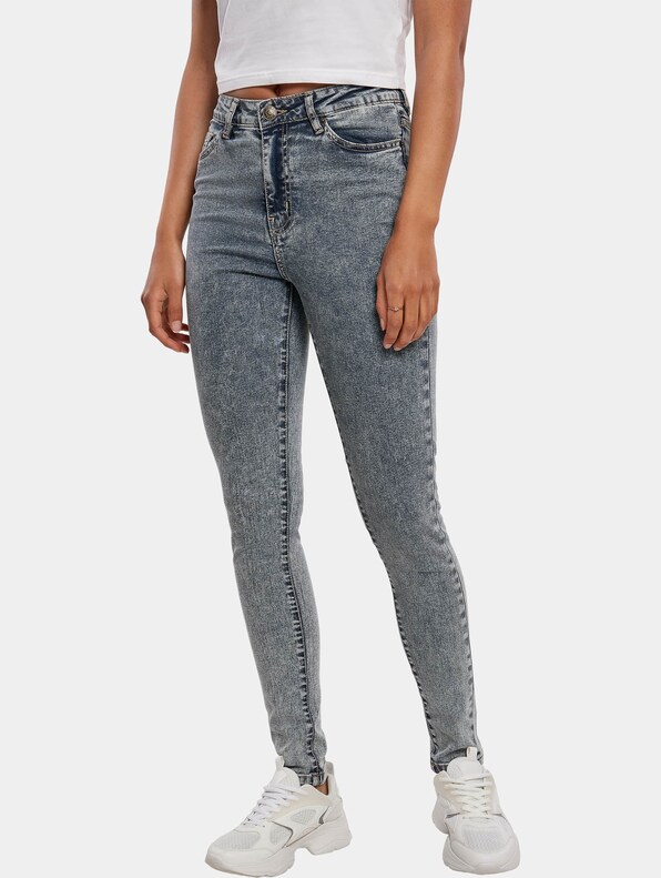 Urban Classics High Waist Skinny Jeans Mid Stone-0