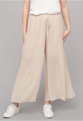 Plissee Culotte Pants