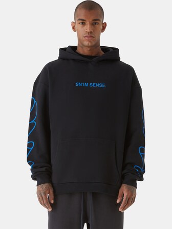 9N1M SENSE Blue Logo Hoodies