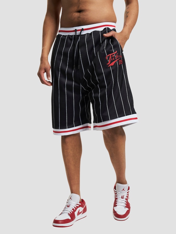 FUBU Varsity Pinstriped Mesh Shorts-2