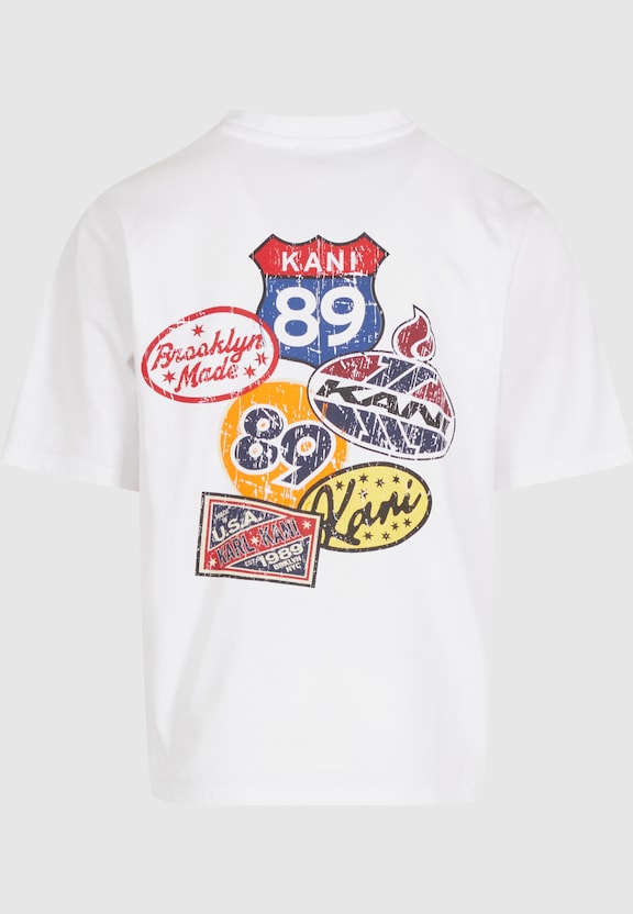 Retro Patch Print T-Shirt-5