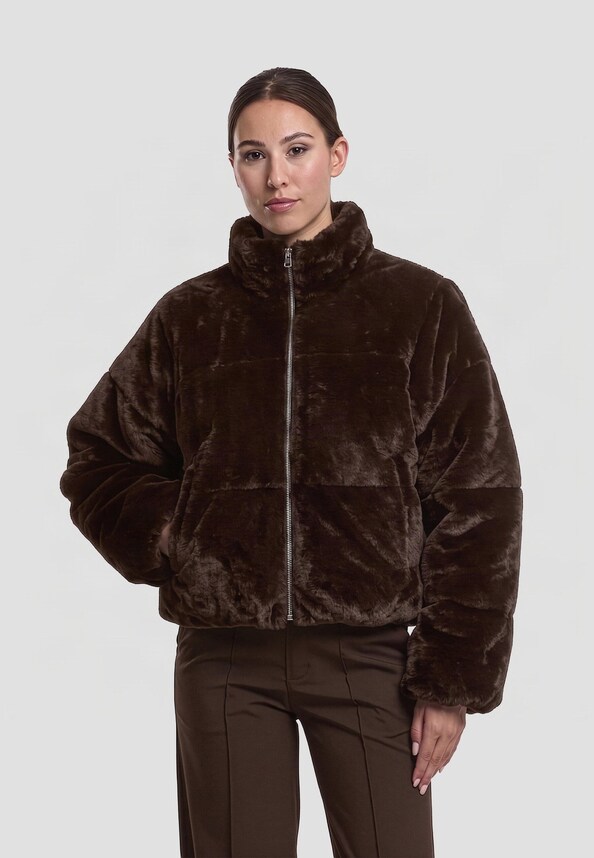 Ladies Short Faux Fur -0