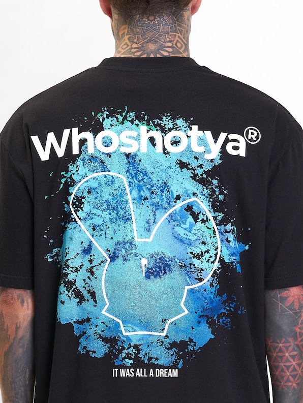 Who Shot Ya? Blue Oversized T-Shirt-2