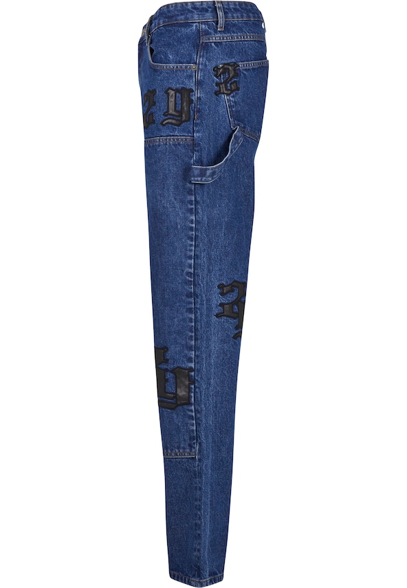 Manas Logo Carpenter Straight Jeans-5