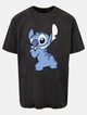 Lilo And Stitch - Stitch Backside Breast Acid Washed Oversize-2