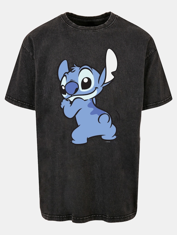 Lilo And Stitch - Stitch Backside Breast Acid Washed Oversize-2