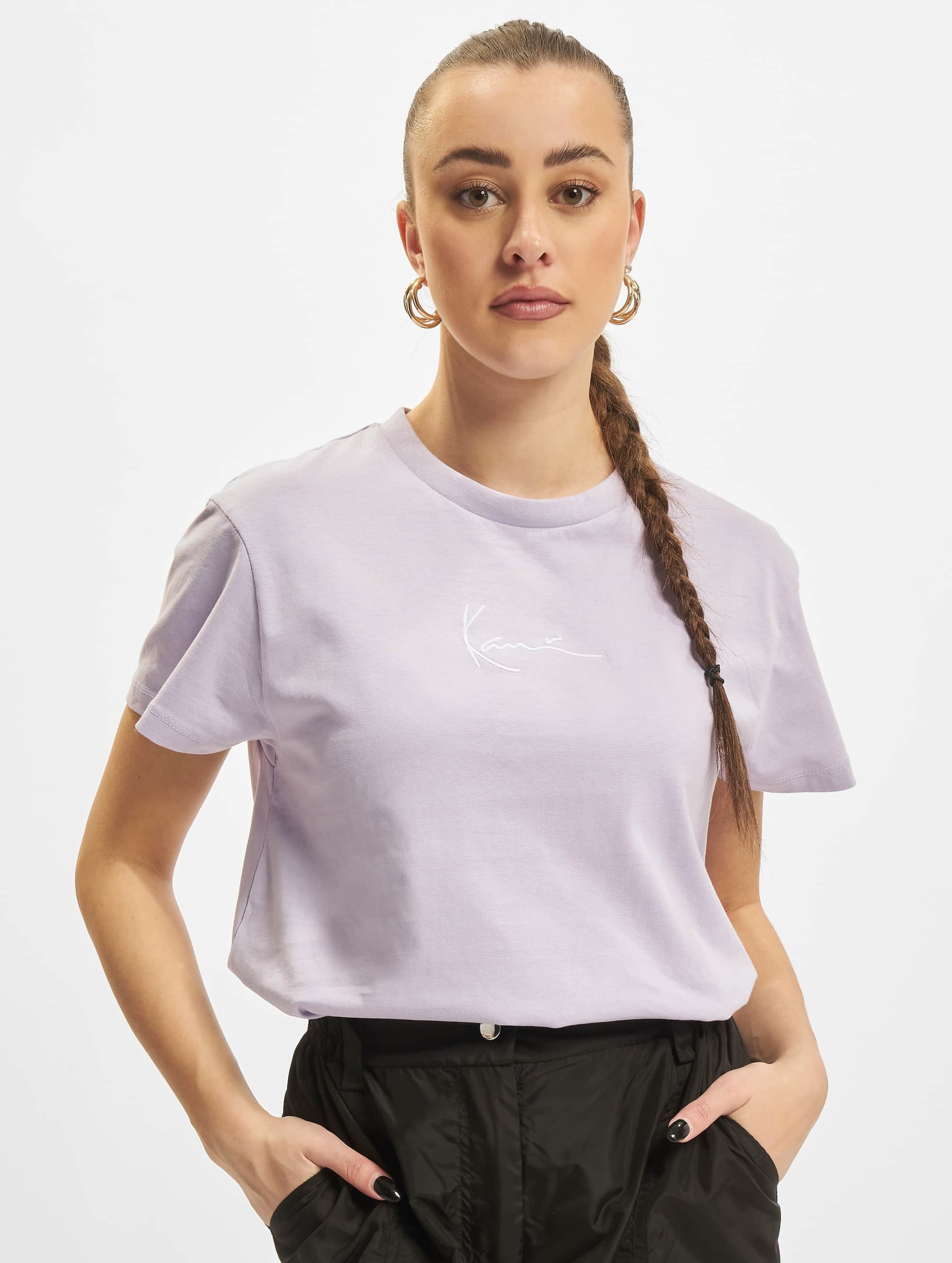 Karl Kani KW221-001-1 Small Signature Tee purple Vrouwen op kleur violet, Maat XL