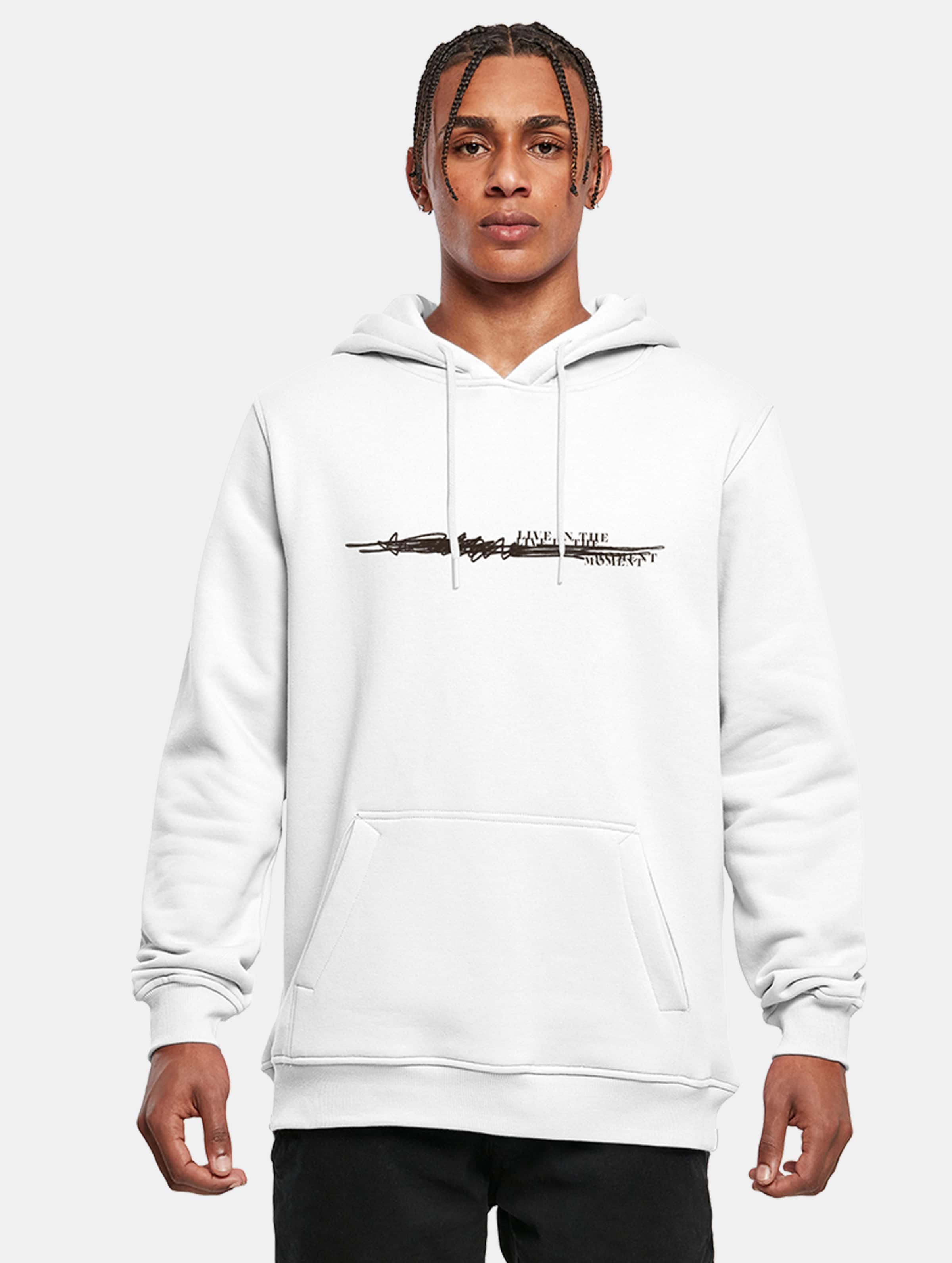 Mister Tee - Live In The Moment Hoodie/trui - XL - Wit