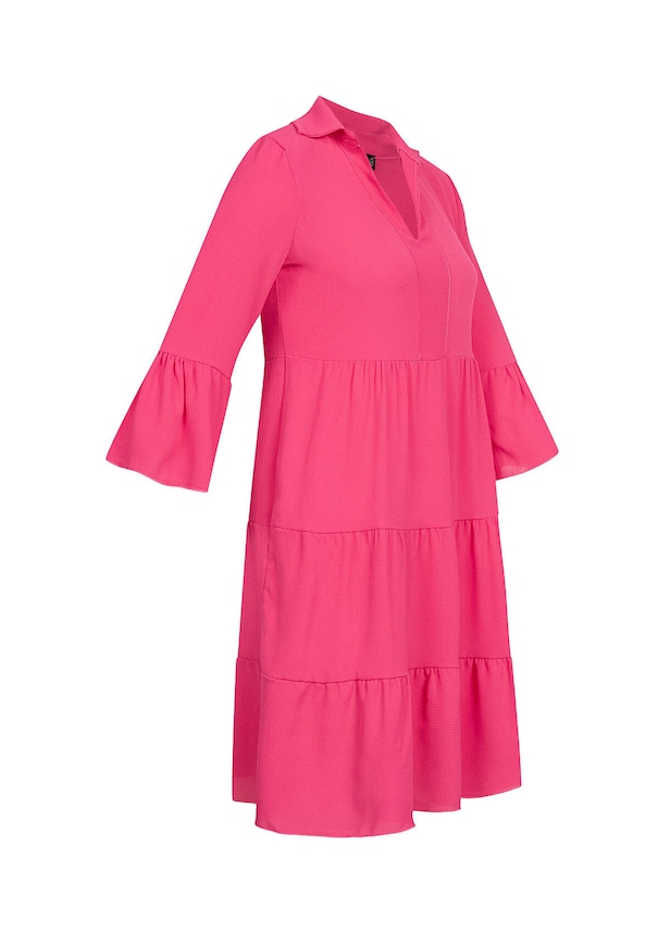 Cloud5ive Stufenkleid V-Neck Kragen-5