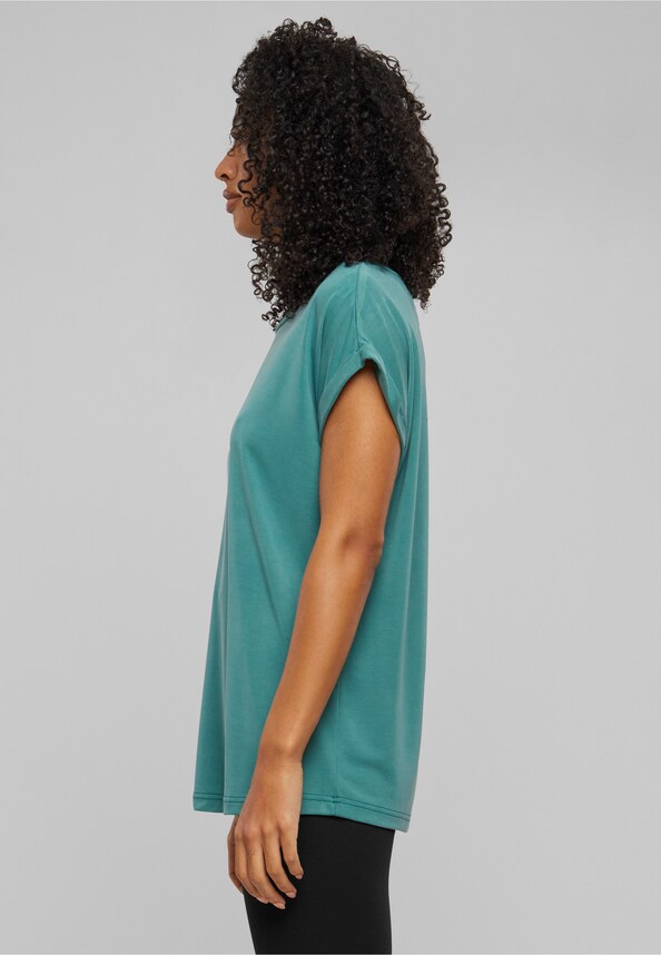 Ladies Modal Extended Shoulder Tee-2