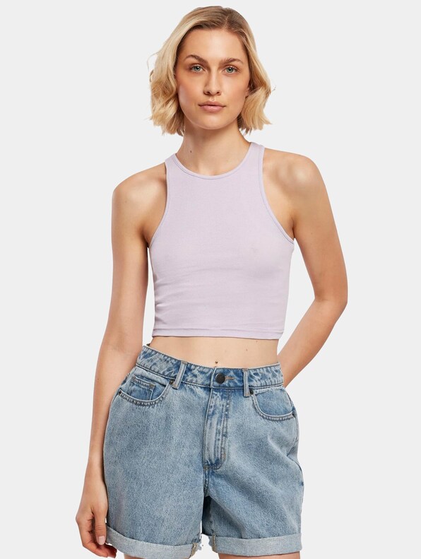 Ladies Cropped Rib-0
