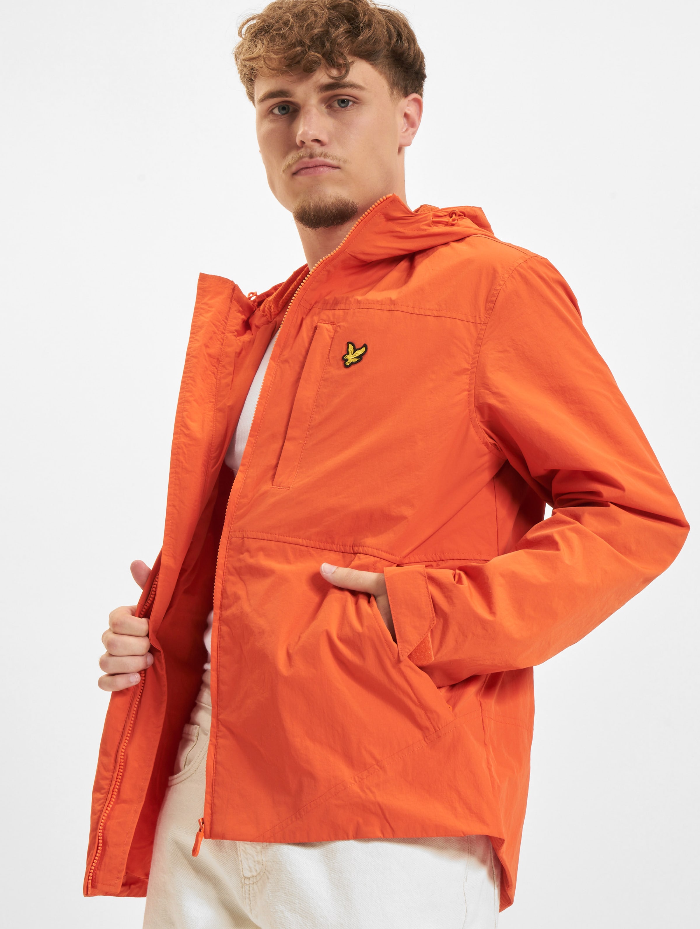 Lyle & Scott Panelled Windbreaker Männer,Unisex op kleur oranje, Maat L