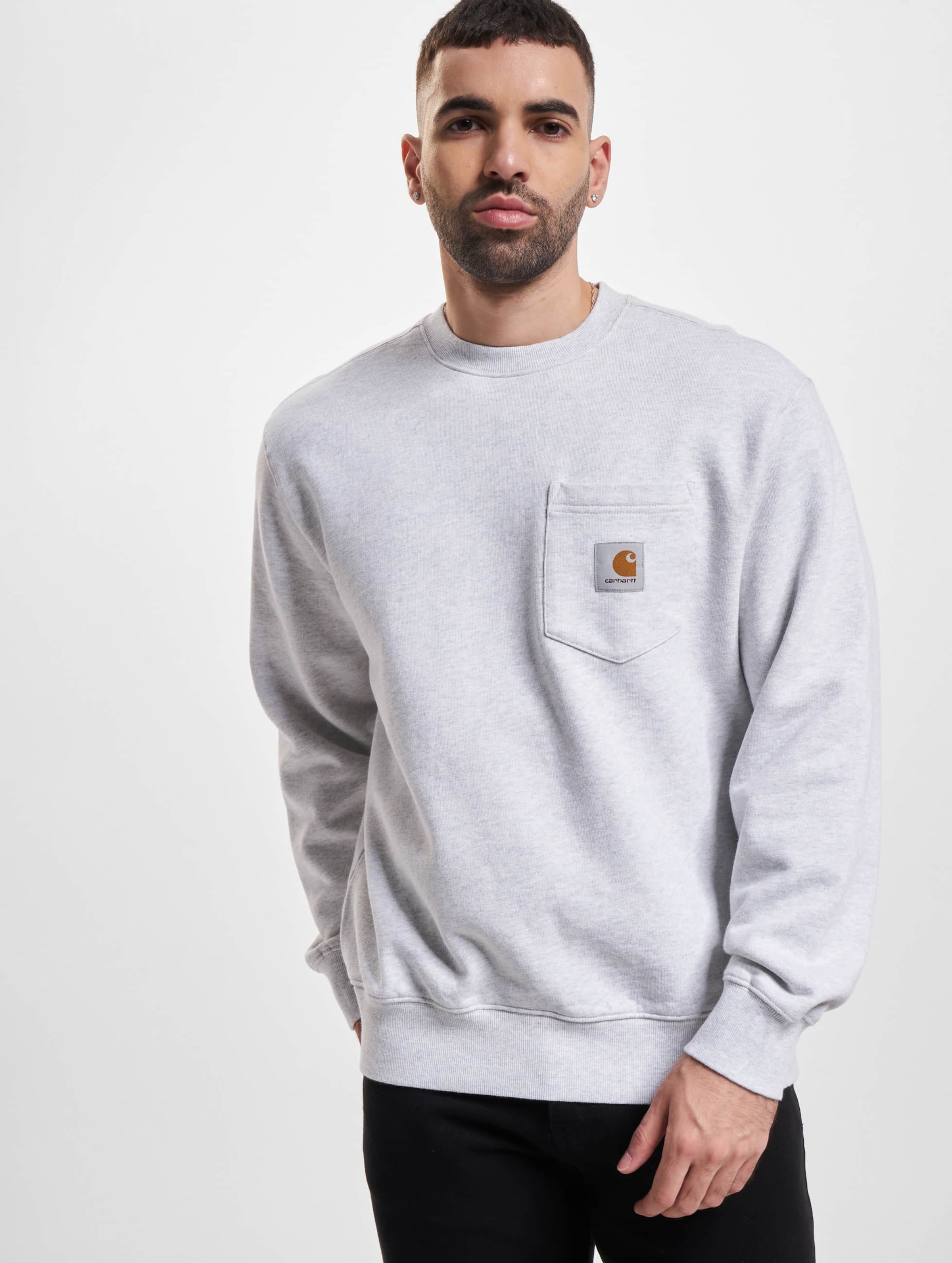 Carhartt WIP Pocket Sweater Mannen op kleur grijs, Maat L