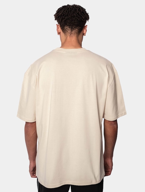 Dropsize Heavy Oversize White Logo Puffer Print T-Shirt-2
