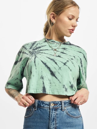 Ladies Oversized Cropped Tie Dye