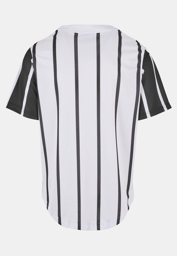 KM241-040-1 Karl Kani Serif Striped Block Baseball Shirt-4