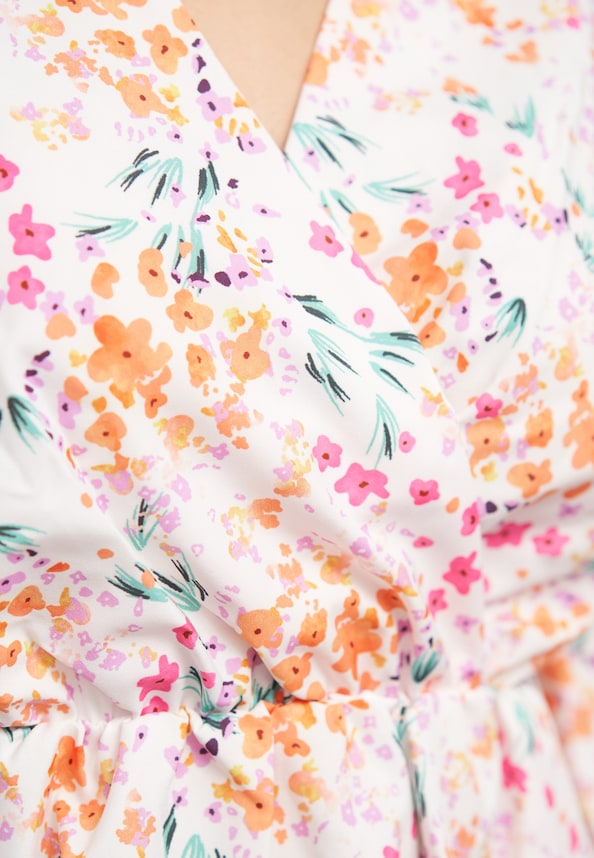 V-Neck Schößchenbluse-5