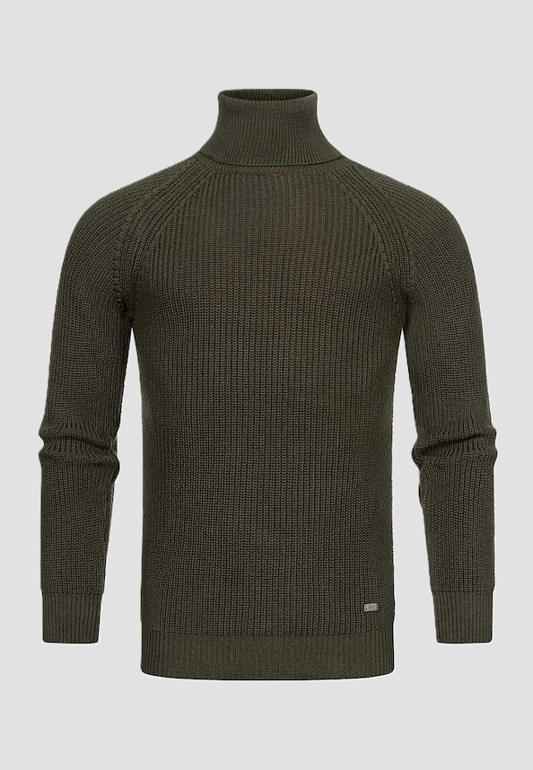 Rusty Neal Herren Grobstrick Sweater Rollkragen-0