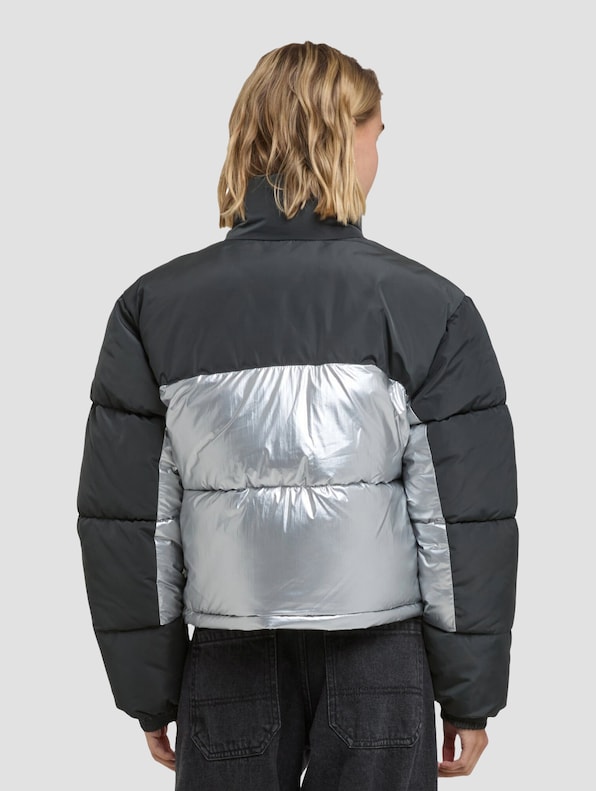 Original Metallic Block Crop Puffer-1