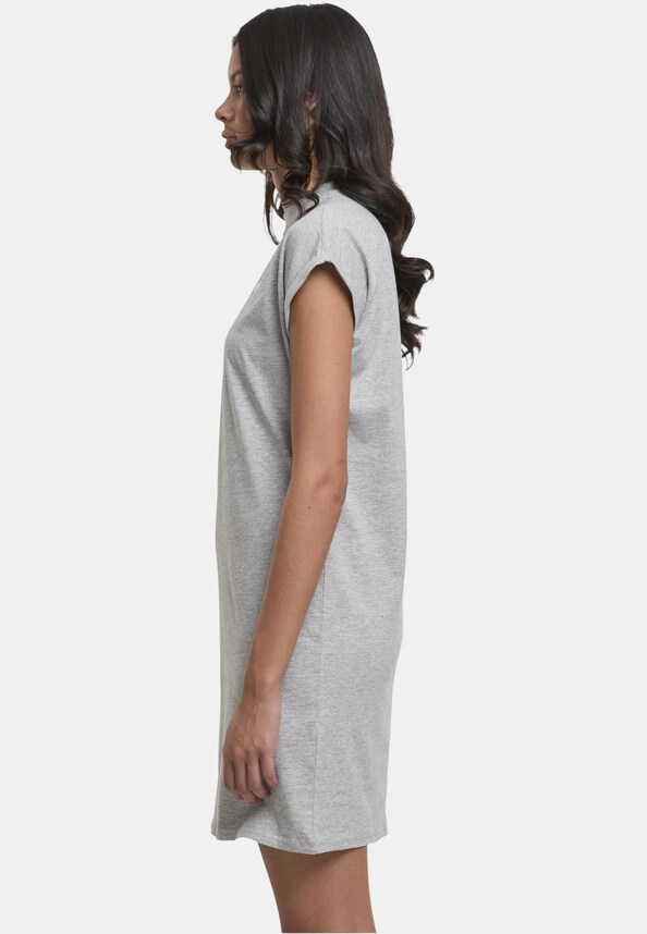 Heart EMB Ladies Turtle Extended Shoulder Dress-2