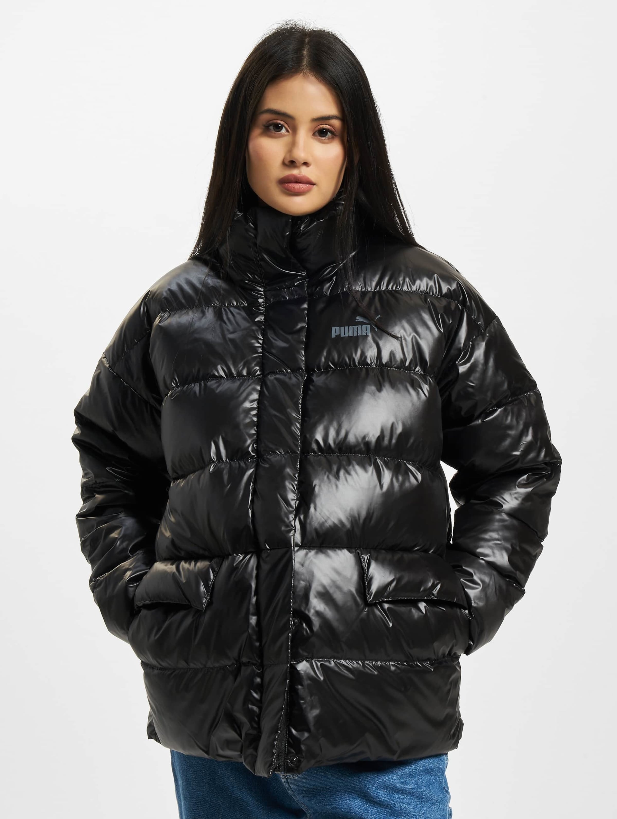 Black shops puma puffer jacket