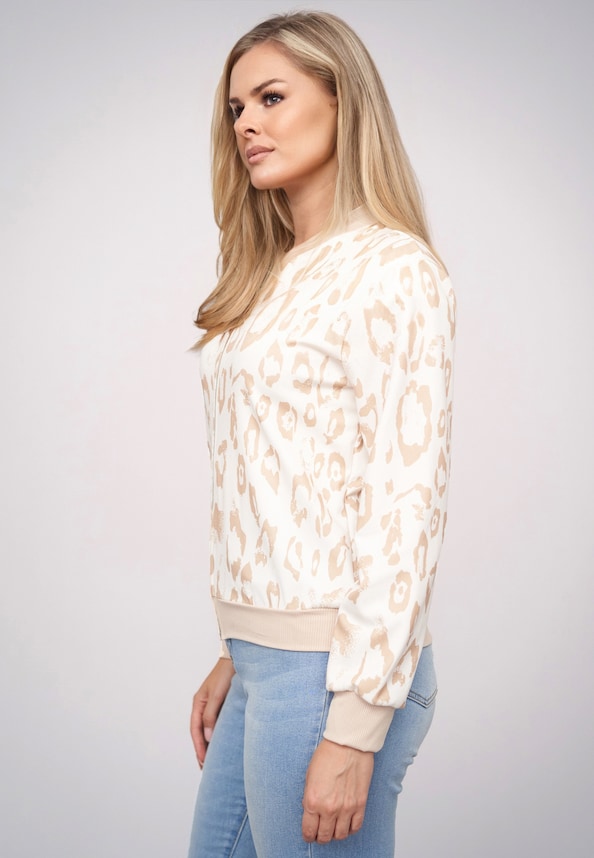 Blouson Bomber-Jacket with leo print-2