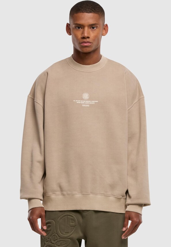 Baylor Oversized Sweater Vintage Dark Stone-2