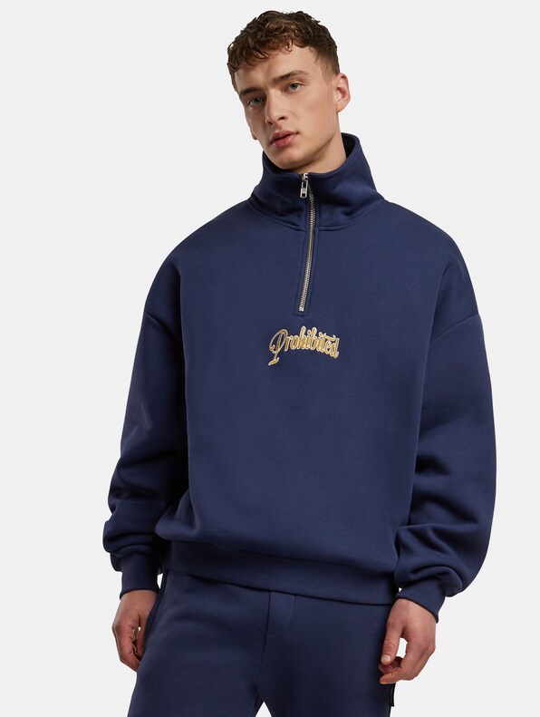 Prohibited Mitte Half Zip Hoodies-1