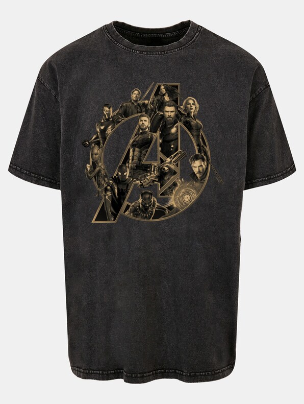 Avengers Infinity War - Logo Acid Washed Oversized-2