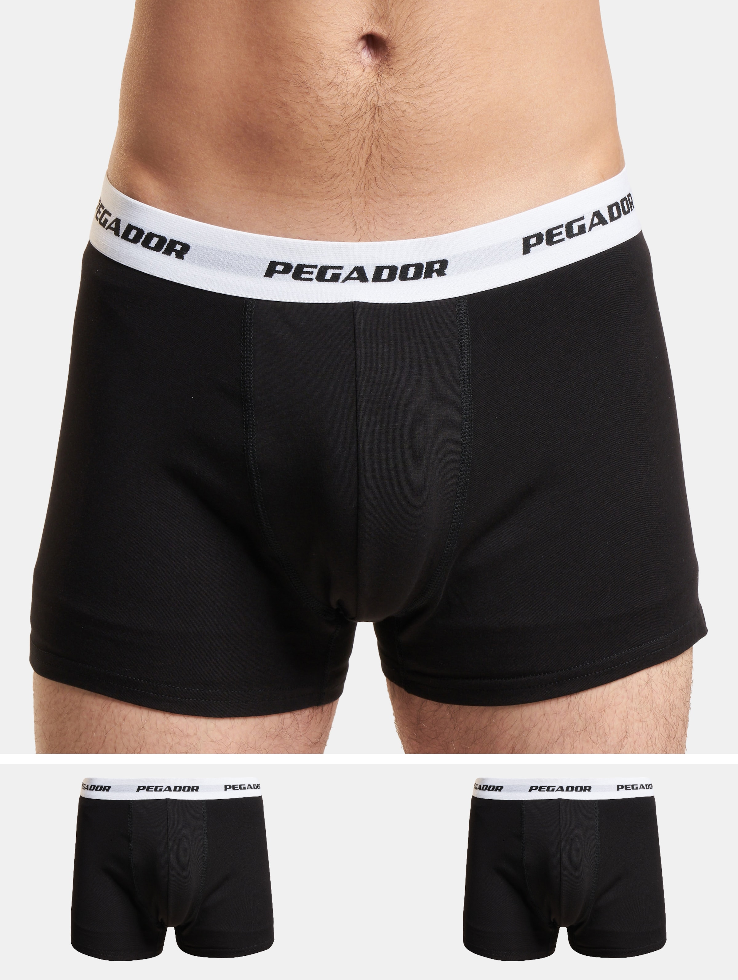 PEGADOR Ango 3er Pack Boxershorts Männer,Unisex op kleur zwart, Maat L