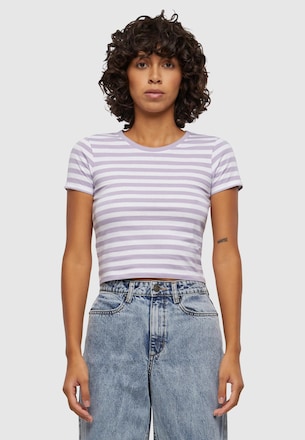 Ladies Short Striped Tee