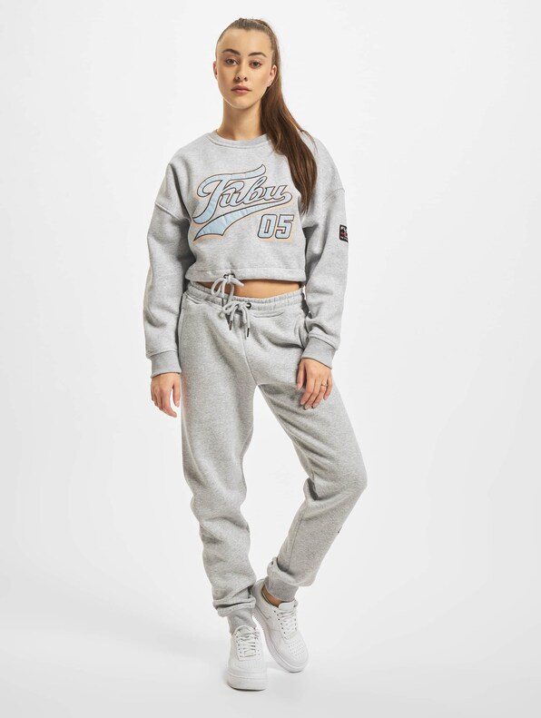 Fubu Varsity Short Crew Sweatshirt Heather-5