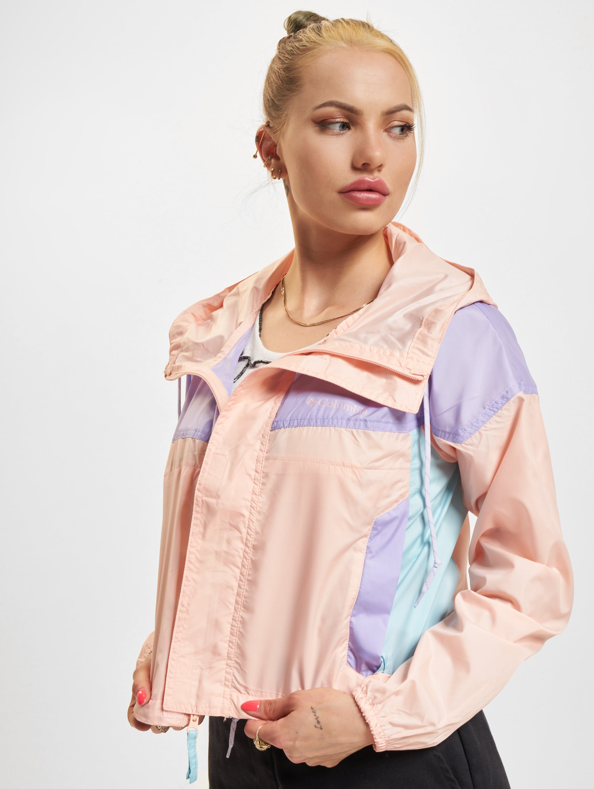 Columbia Sportswear Flash Challenger Cropped Windbreaker Frauen,Unisex op kleur roze, Maat S