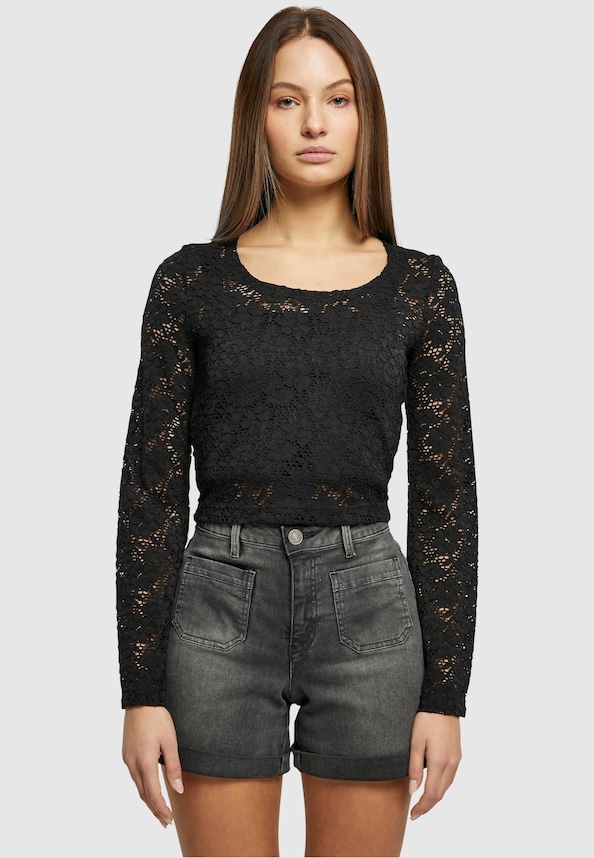 Ladies Cropped Lace -2
