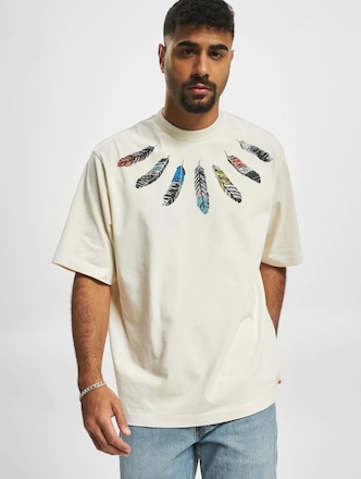 Marcelo Burlon Collar Feathers Over T-Shirt