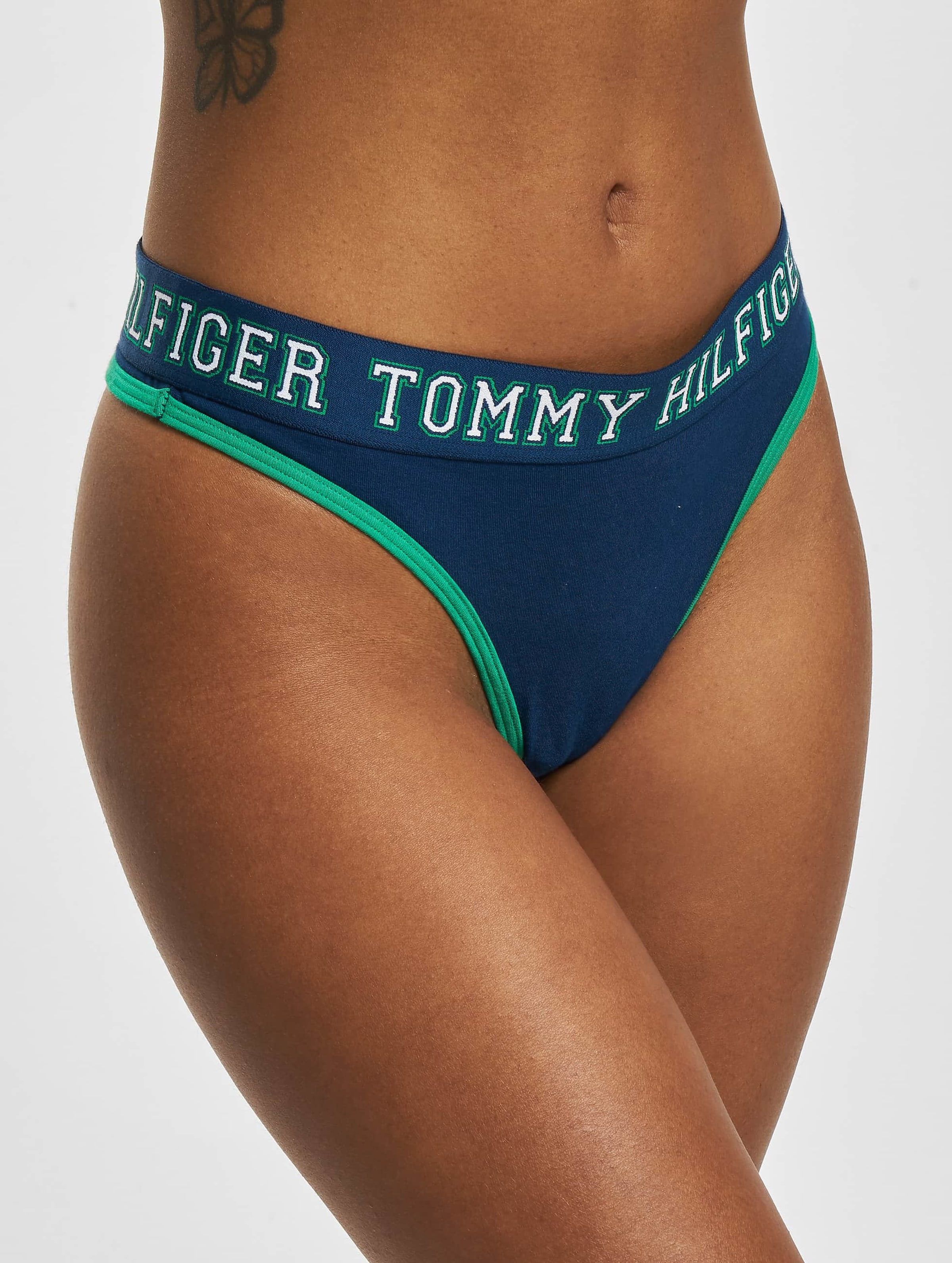 Tommy Hilfiger Jeans Thong Underwear Vrouwen op kleur blauw, Maat L