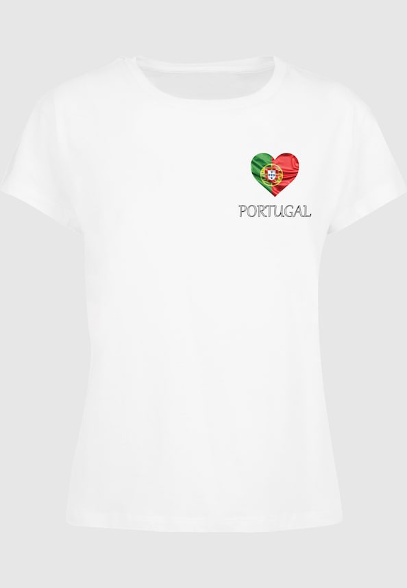 Ladies Merchcode Football - Portugal T-shirt-2