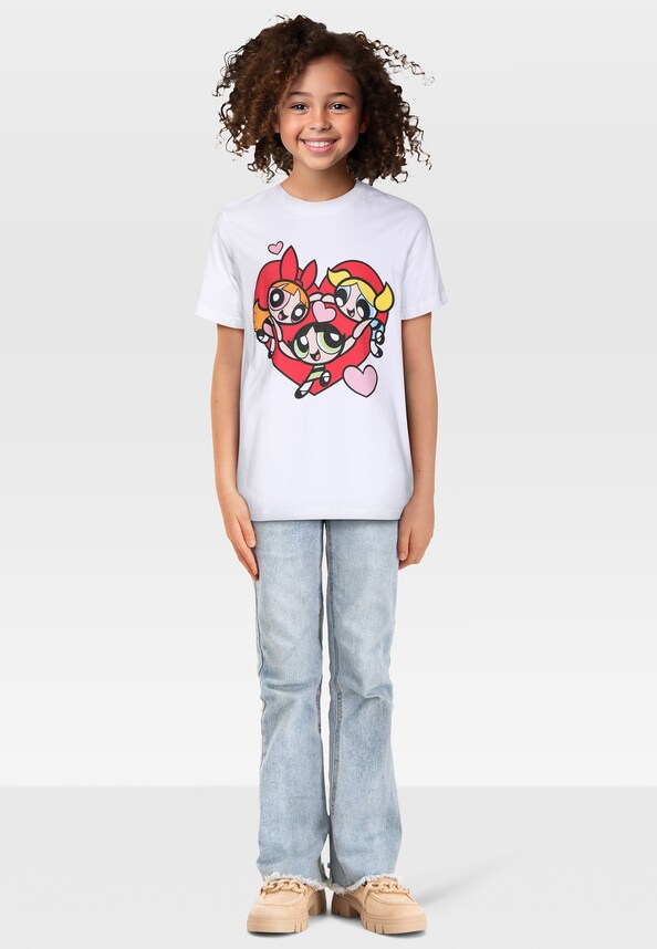 Kids Power Puff Girls Heart Tee-2