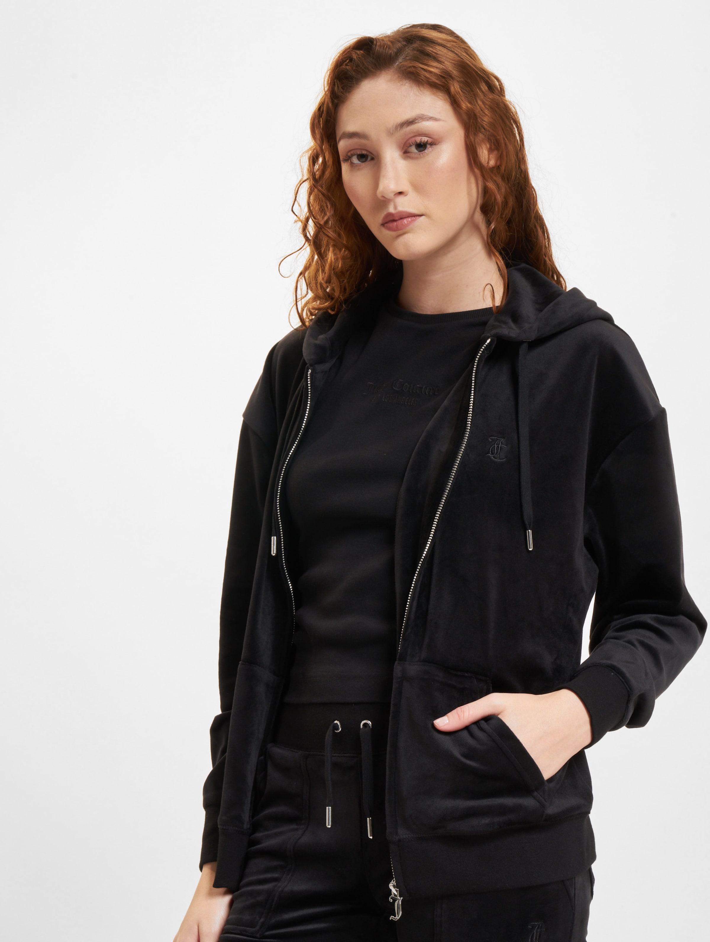 Juicy Couture Halan Zip Hoodie Frauen,Unisex op kleur zwart, Maat XL