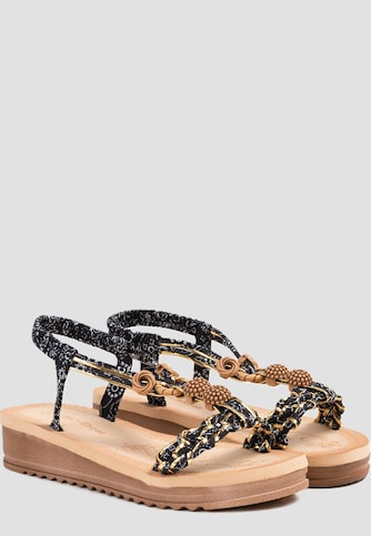 77 Sandalette Deko Perlen