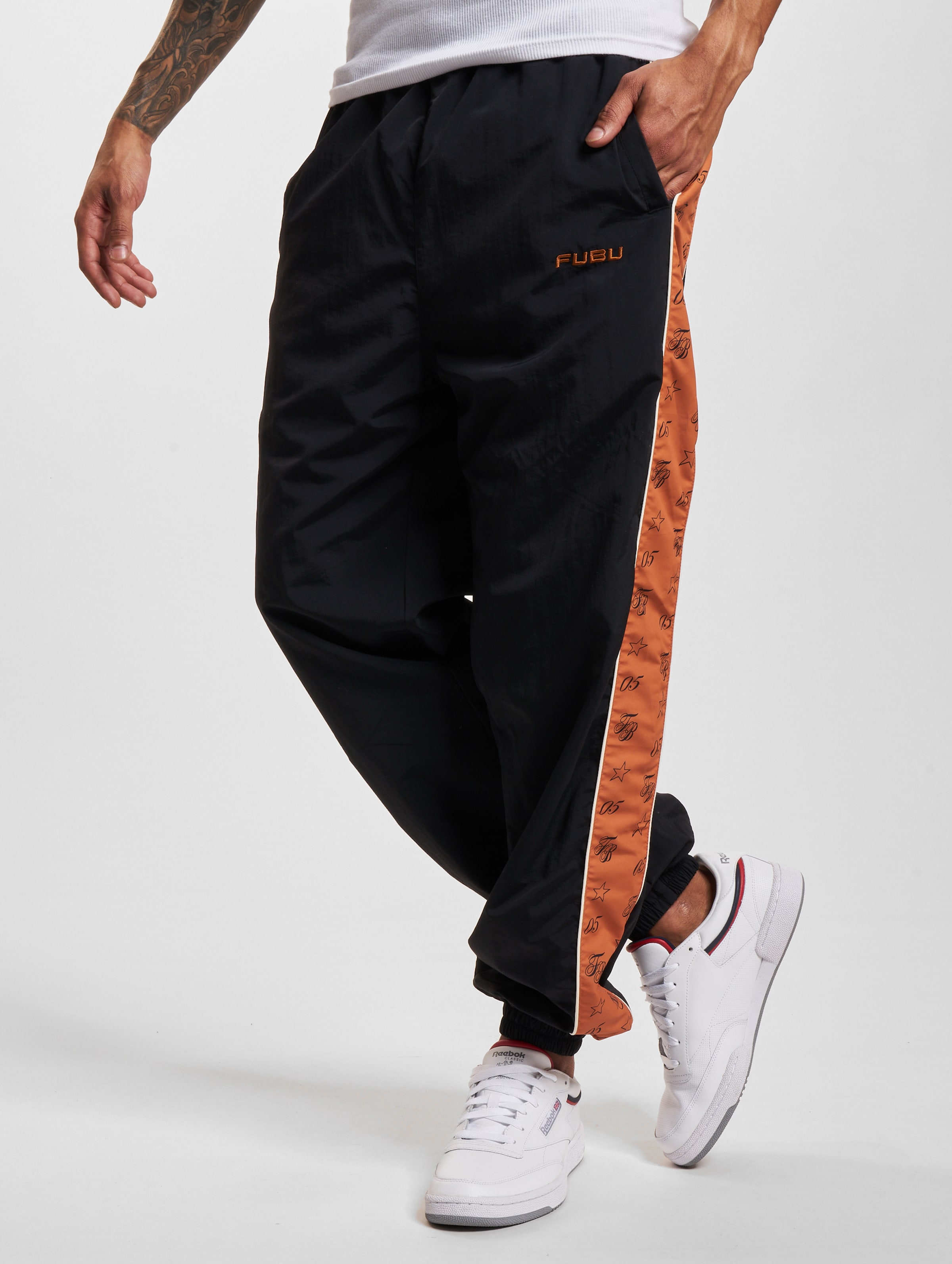 Fubu Corporate Track Pants Mannen op kleur oranje, Maat S