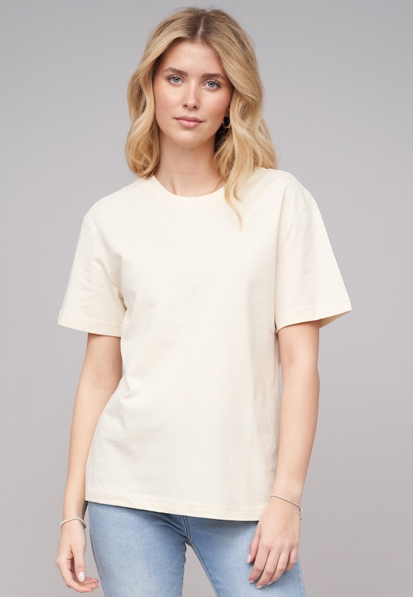 Ladies 77 Good Things Sand Tee-0