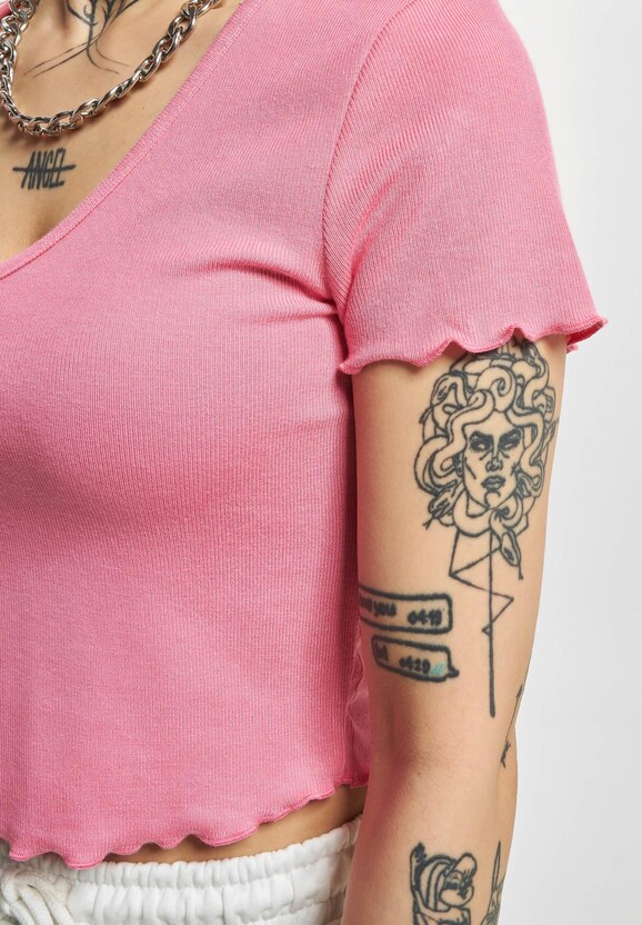 Kika V Neck Crop-2