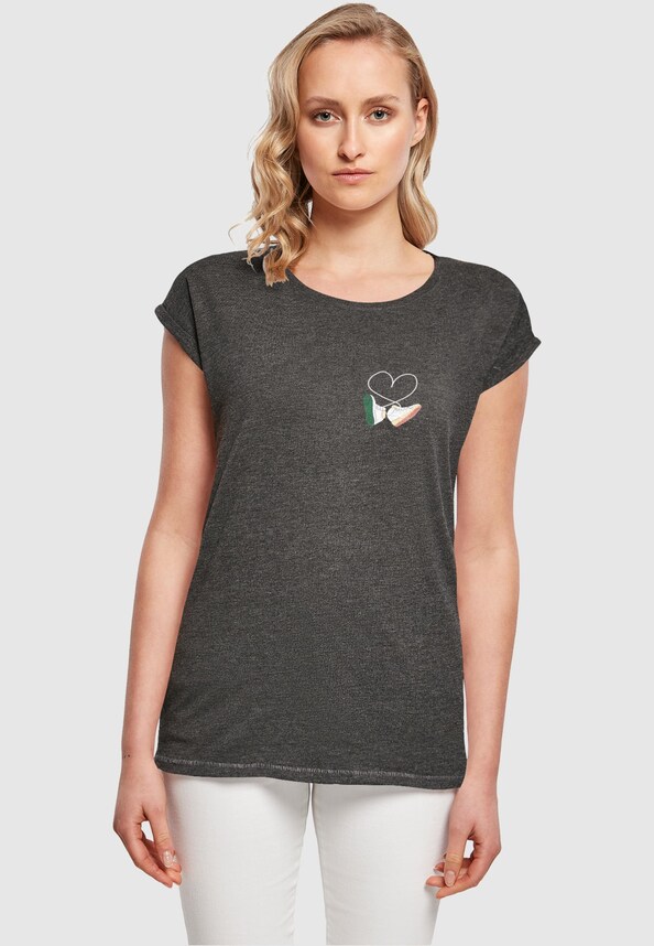 Ladies Kicks Love Extended Shoulder Tee-0